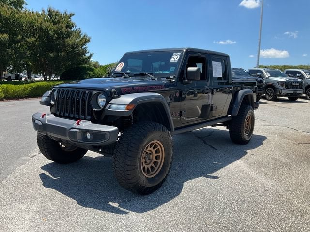 2020 Jeep Gladiator Rubicon 4x4 in Black — front three-quarter view