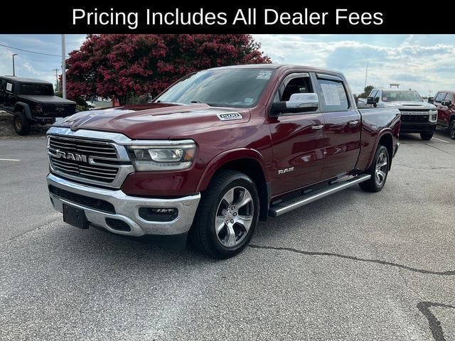 2022 RAM 1500 Laramie Crew Cab 4x2 6'4" Box in Red — front three-quarter view