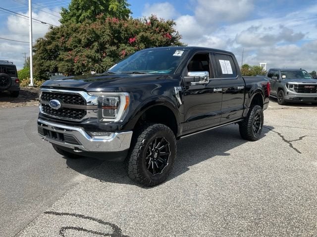 2022 Ford F-150 King Ranch in Black — front three-quarter view