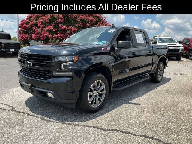 2021 Chevrolet Silverado 1500 RST in Black — front three-quarter view