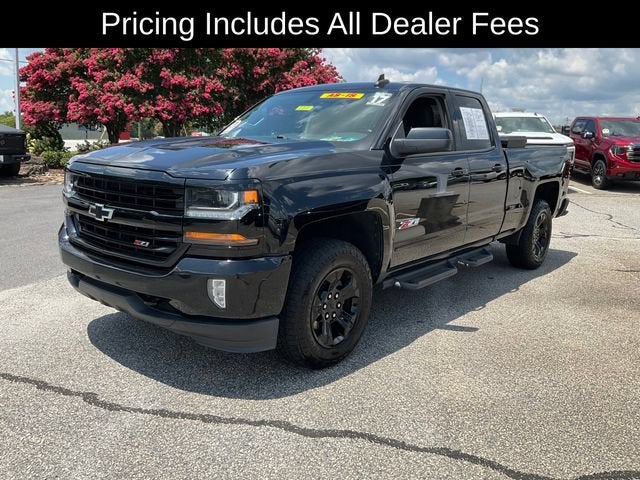 2017 Chevrolet Silverado 1500 LT in Black — front three-quarter view
