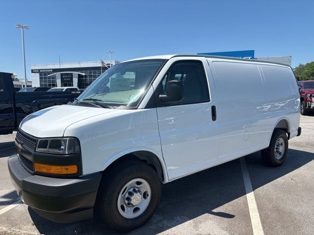 2026 Chevrolet Express Cargo WT in Summit White — front three-quarter view