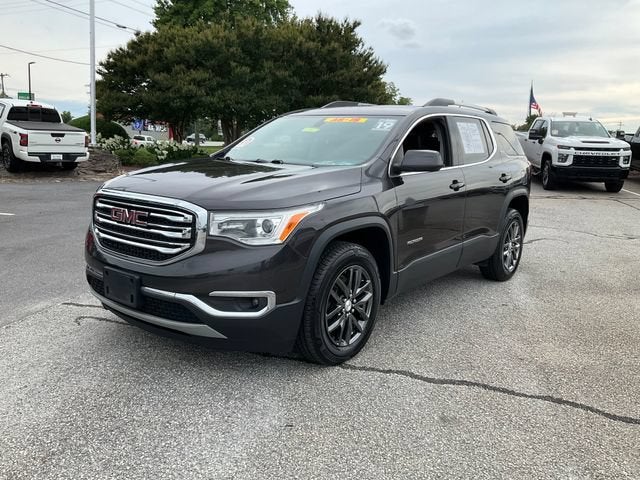 2019 GMC Acadia SLT in Iridium Metallic — front three-quarter view