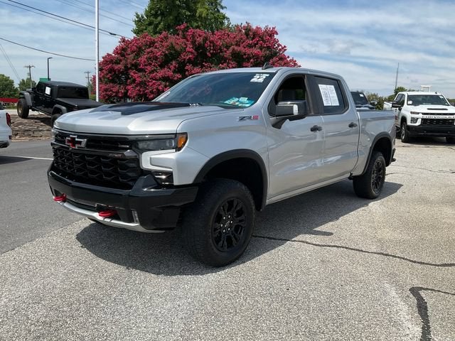 2022 Chevrolet Silverado 1500 ZR2 in Silver Ice Metallic — front three-quarter view