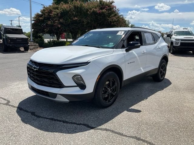 2023 Chevrolet Blazer 3LT in Summit White — front three-quarter view