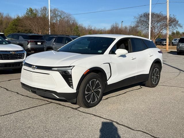 2025 Chevrolet Blazer EV LT in Summit White — front three-quarter view