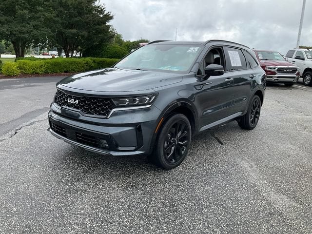 2023 Kia Sorento SX in Gray — front three-quarter view