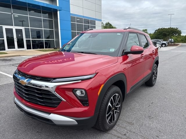 2026 Chevrolet Trailblazer LT in Apex Red — front three-quarter view