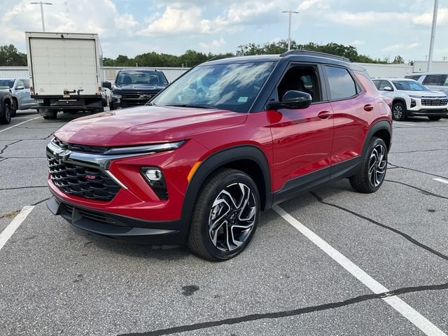 2026 Chevrolet Trailblazer RS in Apex Red — front three-quarter view